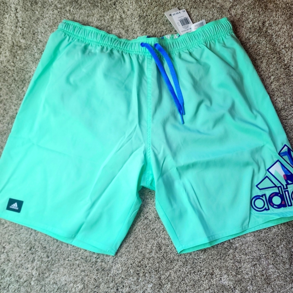 ADIDAS Neon Double Logo Swim Trunks
